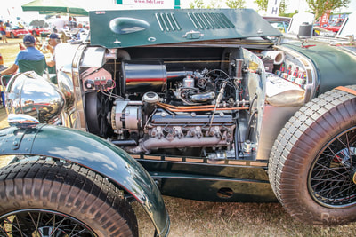 Bentley Mk 6 Special.  This car is built around a 1951 Mk6 chassis and fitted with a modern Bentley Mulsane 6750cc V8. Uprated suspension and concealed disc brakes make it something else. Bentley Owners Club Stand Silverstone Classic 2018