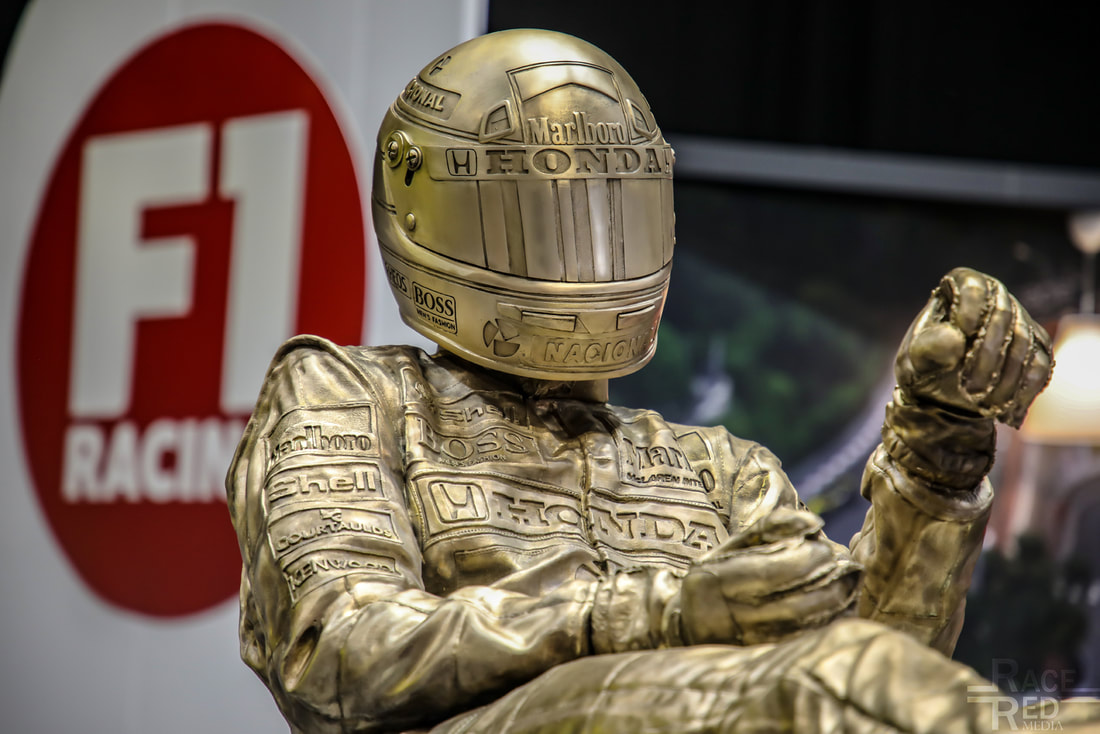 Paul Oz Senna statue at Autosport International & Performance Car Show 2019