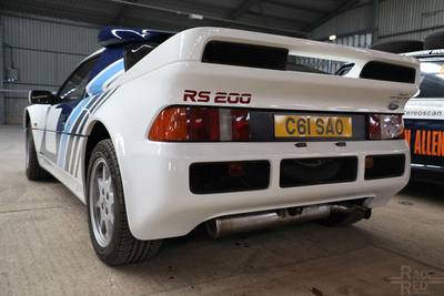 Ford RS200 1985 1.8 l parts built rally car at race retro