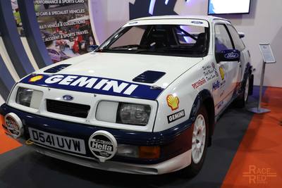D541UVW 1987 Ford Sierra RS500 at Race Retro held at Stoneleigh Park, Warwickshire 24th February 2018