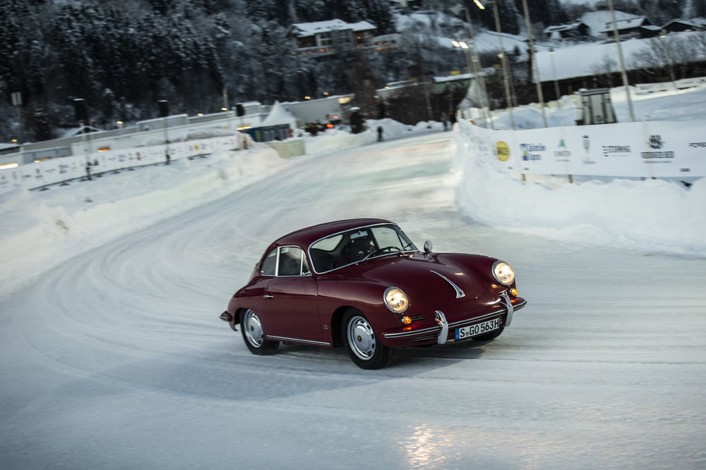 356 Coupé, demo-drive on ice at Zell am See